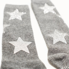 Twinkle socks - Dark gray with Silver Stars
