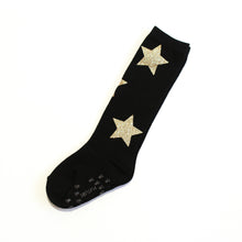 Twinkle socks - Black with Gold Stars