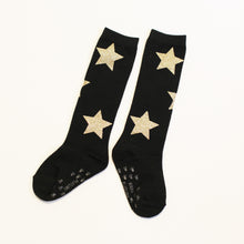 Twinkle socks - Black with Gold Stars