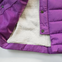Dino long padded parka - purple