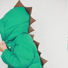 Dino long padded parka - purple
