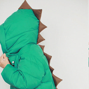 Dino long padded parka - purple