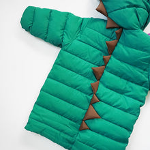 Dino long padded parka - green