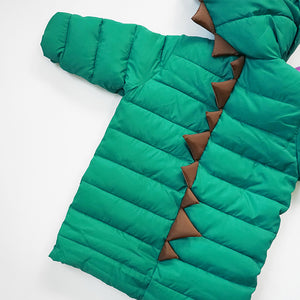 Dino long padded parka - green